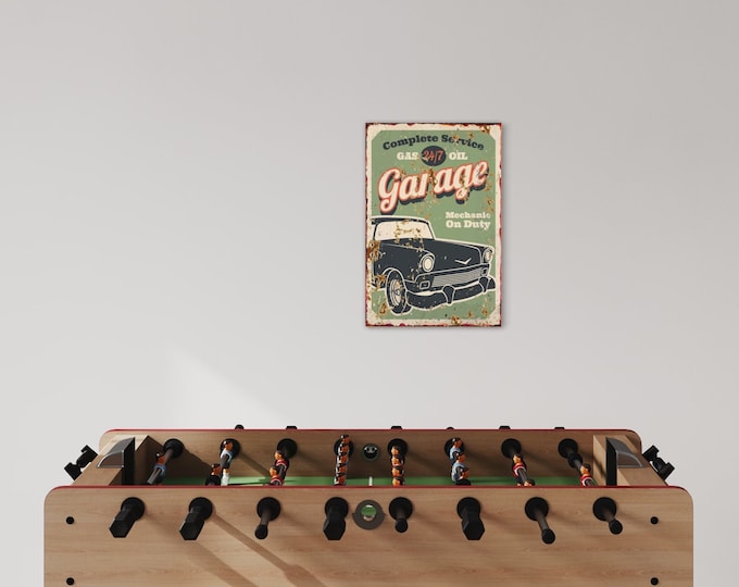 Metal poster garage I garage service I Cadillac