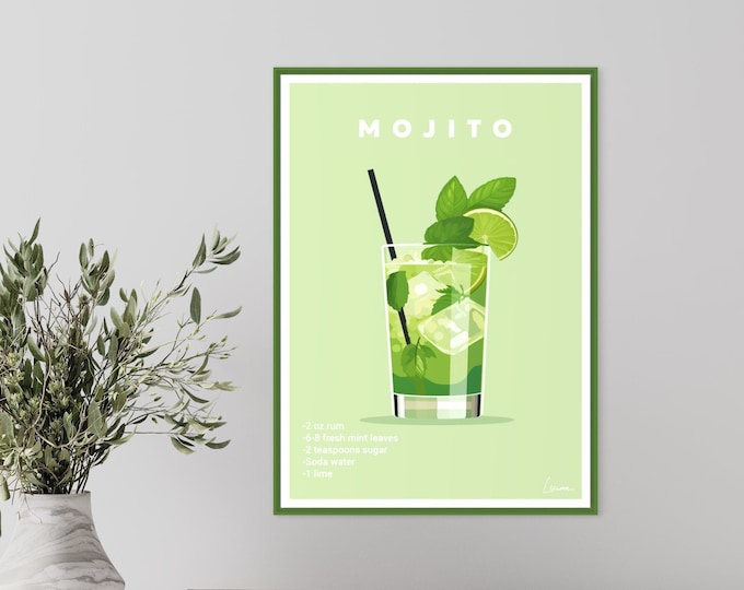 Cocktail poster MOJITO I Drinks I Bar I morito