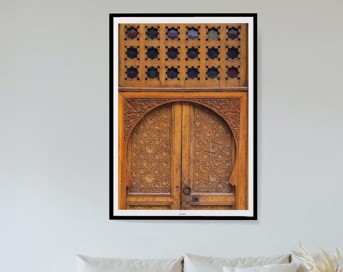 Door poster Fez Morocco I Orientalist architecture I Heritage poster