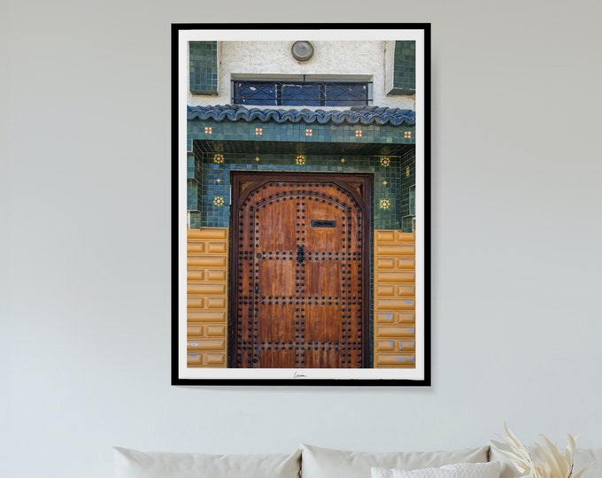 Poster Old Moroccan door of Rabat I Morocco I Oriental architecture