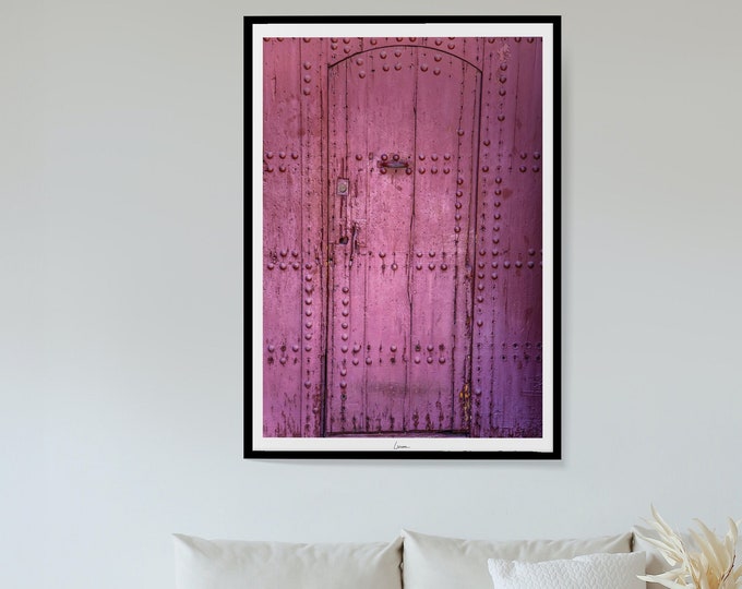 Poster old Moroccan door I Architecture Morocco I Wooden door