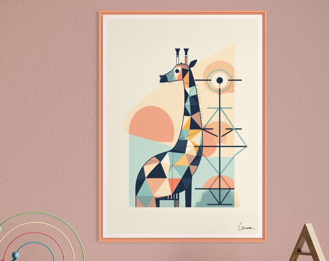 GIRAFFE poster I Children's room I Wall decoration