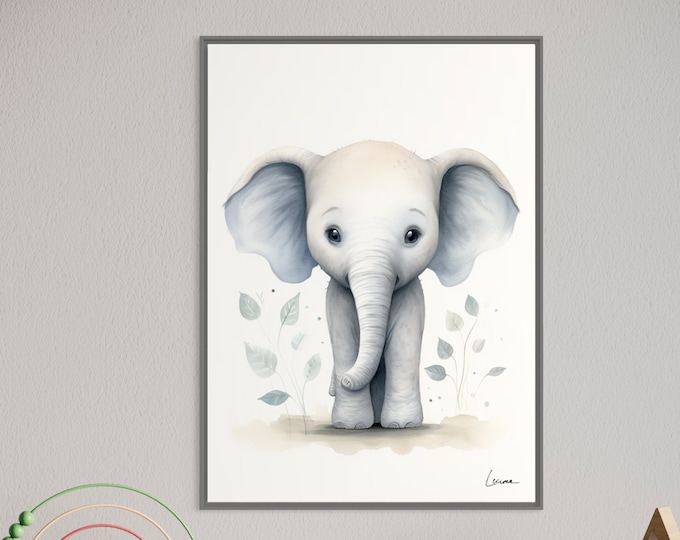 ELEPHANT poster I Bedroom decor I Child's drawing