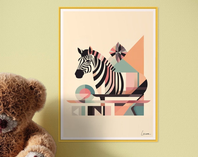 ZEBRE poster I Children's animals I Decoration