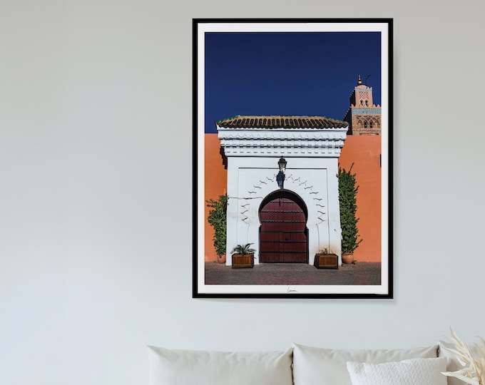 Poster Koutoubia Mosque in Marrakech I Morocco I Door
