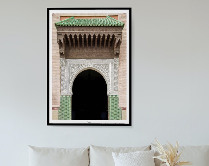 Oriental print poster I Morocco door I Souk I mosque