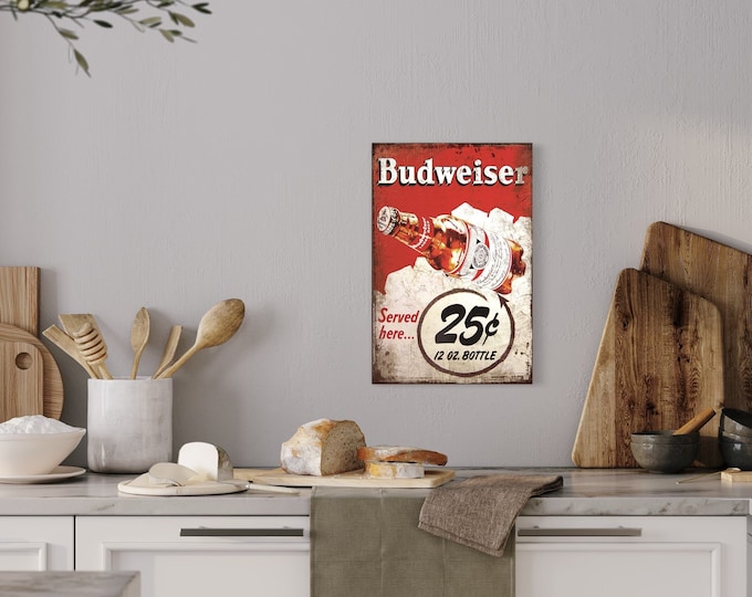 Budweiser® beer metal sign I Pub retro I pub vintage