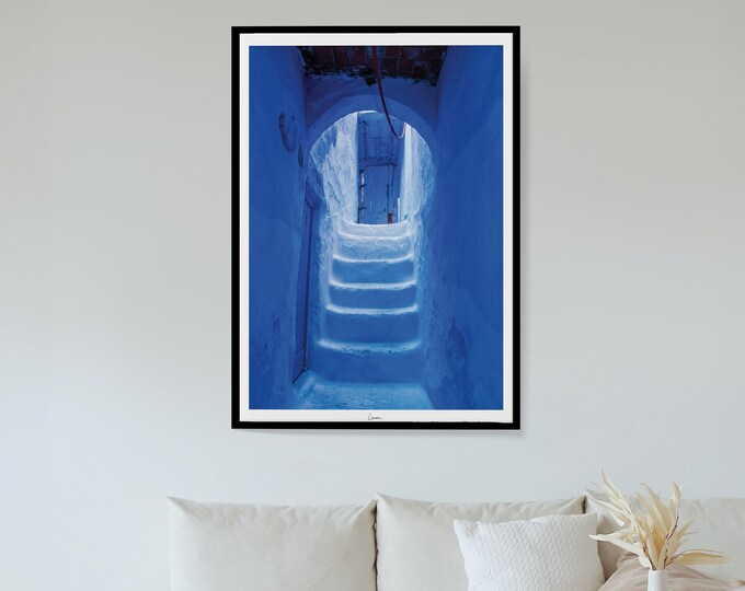 Door poster print I Blue city I Chefchaouen I Morocco
