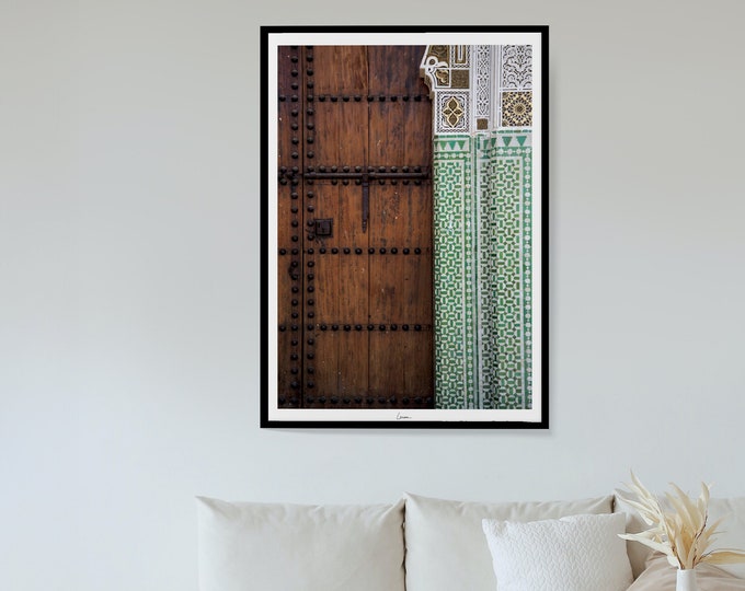 Morocco door poster I Moroccan door I Moroccan art I Arab door