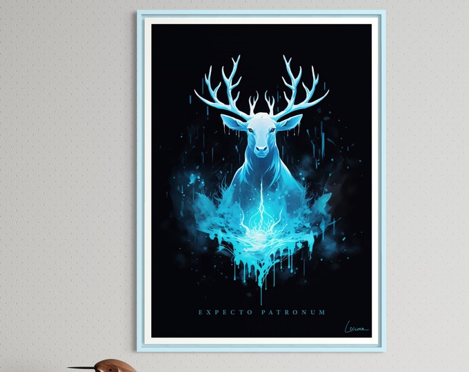 Poster Expecto Patronum black I Harry Potter film