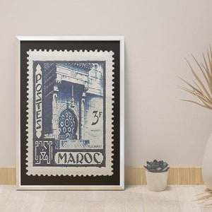 Plakatmarke 1949 Marokko I Fontaine Nedjarine I Fez I Briefmarken I