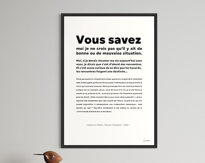 ASTERIX and OBELIX poster I Cult phrase I Cult film