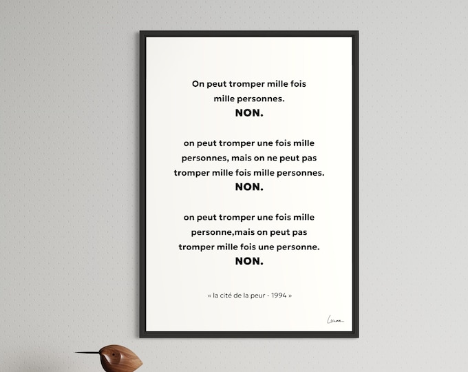 Poster cult phrases I Film city of fear I Deceive no one