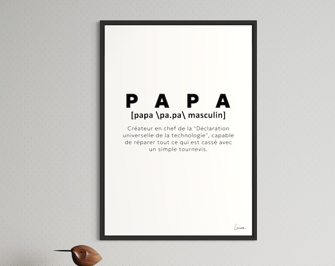 DAD poster I Father's Day I Funny definition