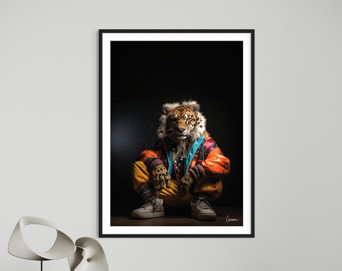Poster TIGER I wild animal I tiger in disguise I funny animal