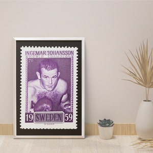 Boxstempelplakat Ingemar JOHANSSON I Weltmeister 1939 I Schweden