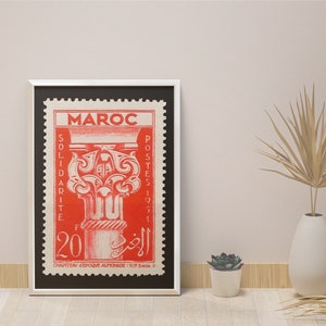 Plakat Marokko I ALMOHADE I Solidarität I Stempel 1951