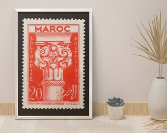 Poster Morocco I ALMOHADE I Solidarity I Stamp 1951