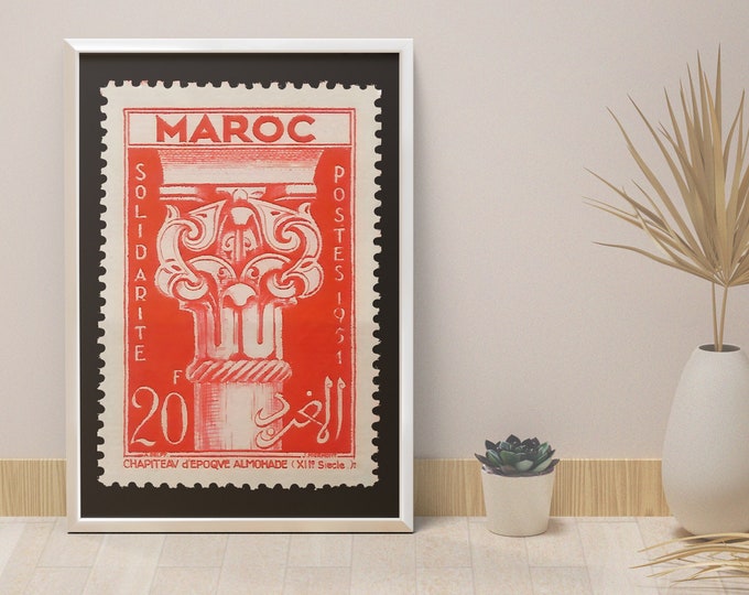 Poster Morocco I ALMOHADE I Solidarity I Stamp 1951