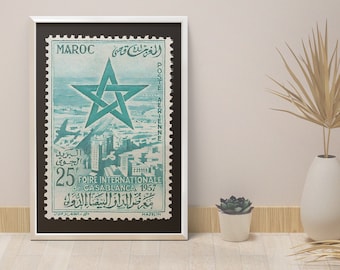CASABLANCA Poster I Morocco International Fair I Morocco Post Office I Morocco Poster