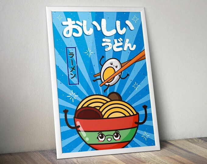Japan egg poster I Oriental I Noodles I Ramen I Manga
