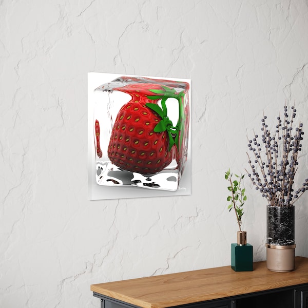 Tableau fraise glace I Canvas I Gourmand