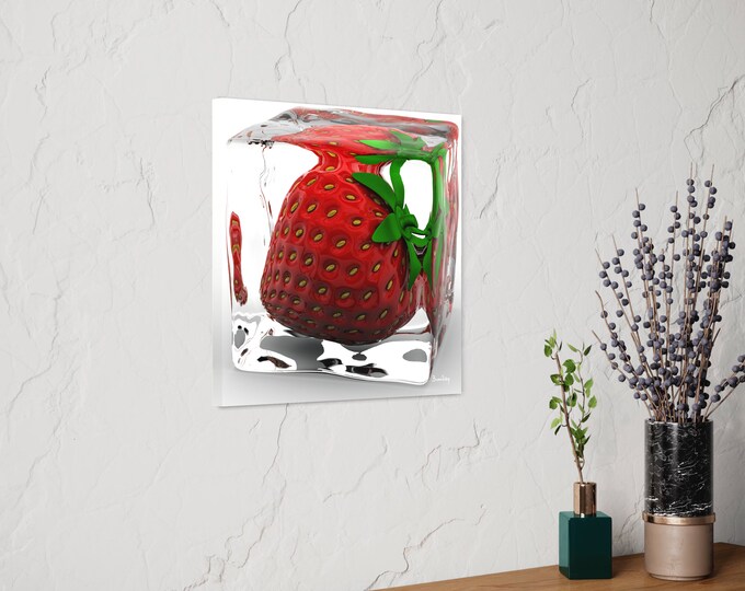 Strawberry ice cream poster I Canvas I Gourmand
