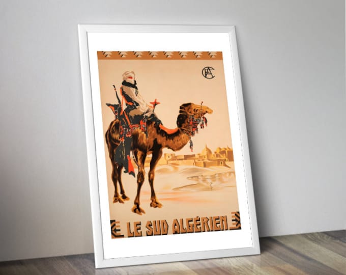 LE SUD ALGERIEN poster I retro advertising I travel poster I vintage poster I vintage wall art