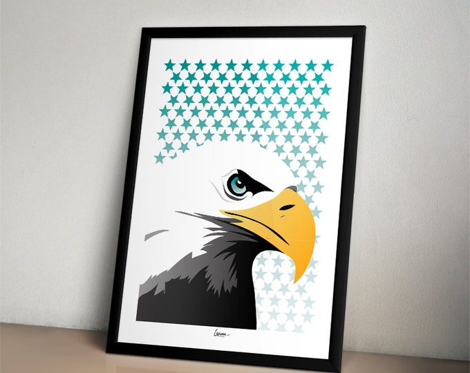 Eagle head poster | USA | Bird I dollars