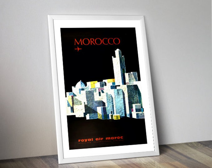 ROYAL AIR MAROC poster I retro advertising I travel poster I vintage poster I vintage wall art