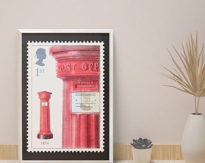 Poster Postage Stamp I Great Britain I Queen Elizabeth I 1874
