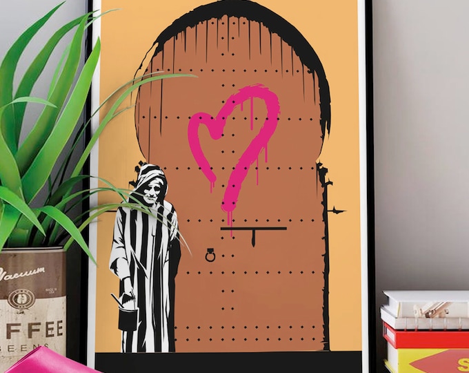 Poster port of MOROCCO and heart I Orientalist I Marrakech