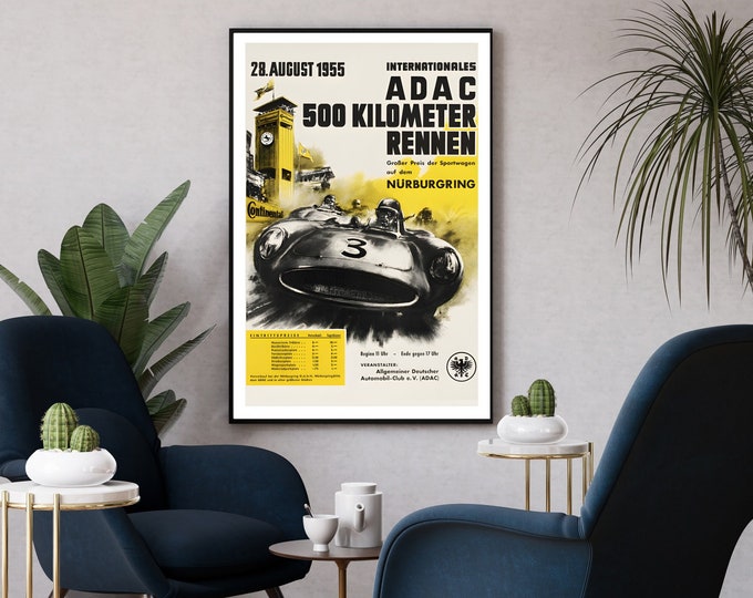 Reproduction poster NURBURGRING August 28, 1995 I Grand Prix I Car race I F1