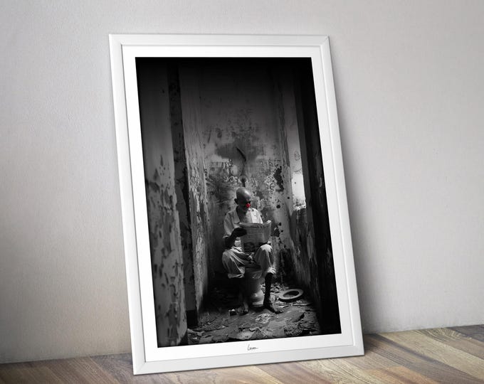 Ghandi clown poster
