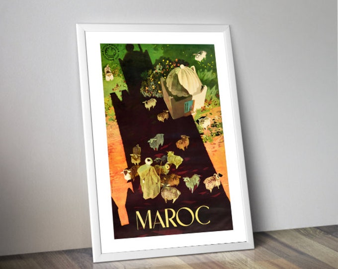 Poster MOROCCO | retro advertising | travel poster | vintage poster | vintage wall art