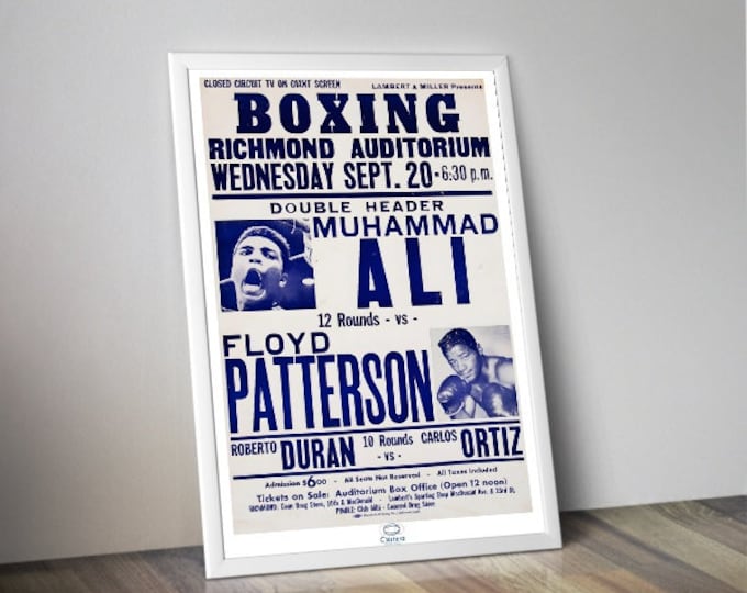 Poster Ali vs. Patterson I Boxing I ring I Cassius Marcellus Clay
