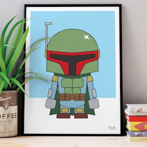 Póster de BOBA FETT | cartel infantil | superhéroe