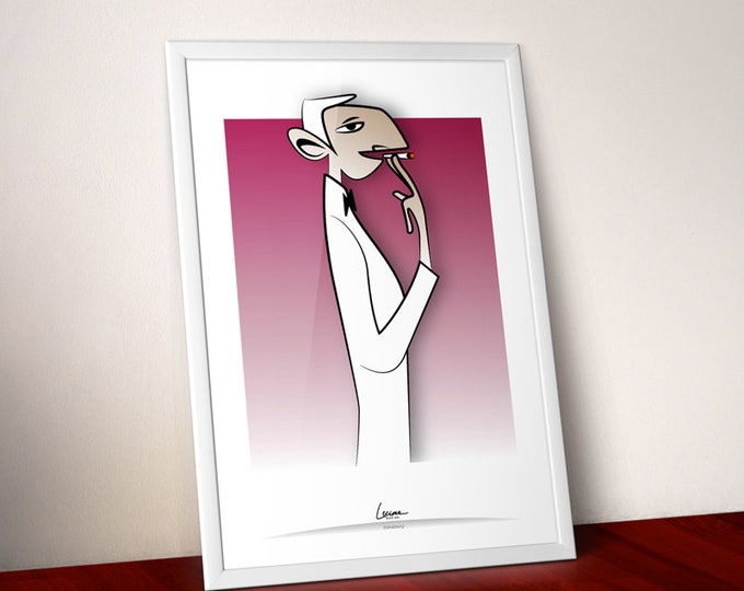 Poster GAINSBOURG I Gainsbar I French singer I Violet