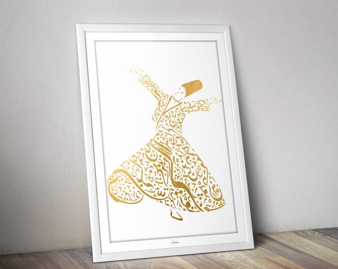 Oriental calligraphy poster