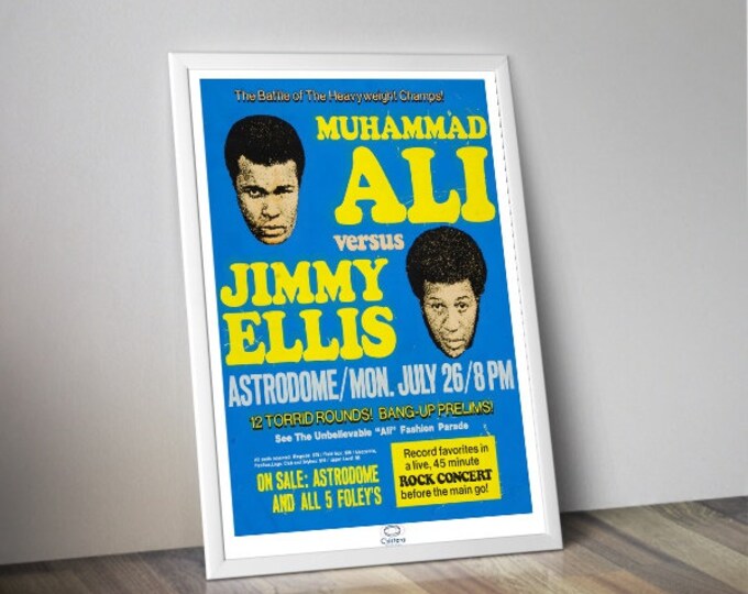 Ali vs. Ellis Poster | retro advertising | travel poster | vintage poster | vintage wall art