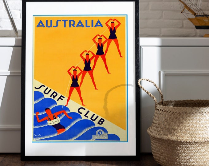 AUSTRALIA poster I retro advertising I travel poster I vintage poster I vintage wall art