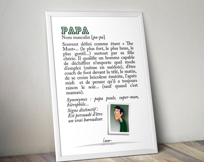 DAD Poster I Family Definition I Funny