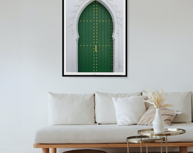 Green Morocco door poster I Oriental print I Marrakech