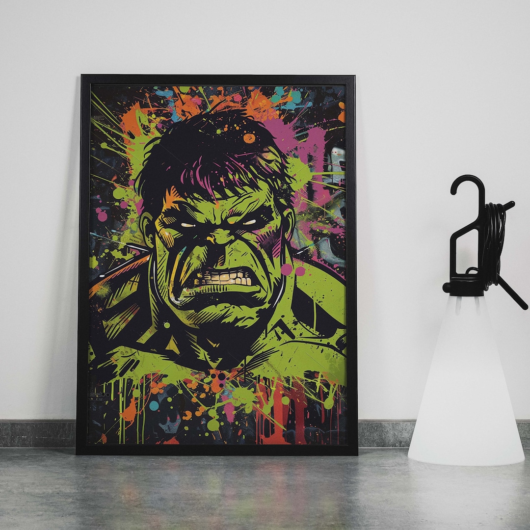 Hulk Graph Hulk I Graphiti I Superhero Poster - Etsy