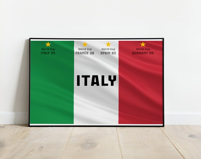 Italy flag poster I