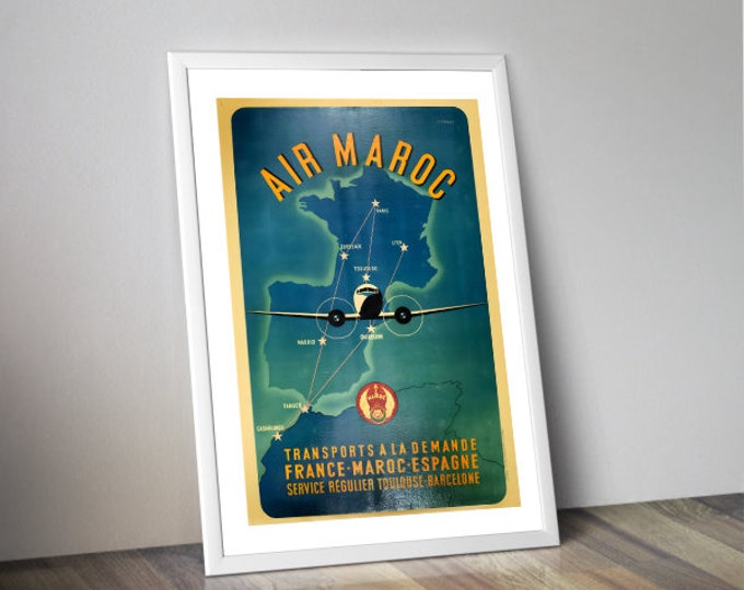 Poster AIR MAROC France Spain