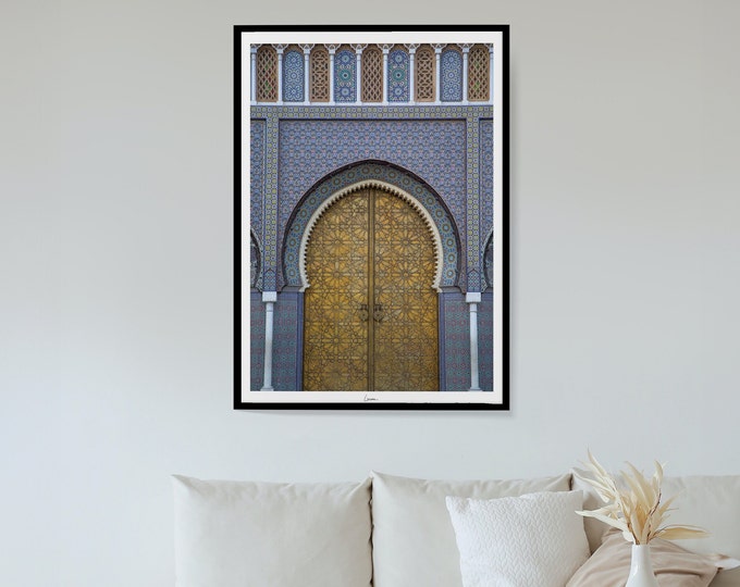 Blue door poster Morocco I Orient door I Arab architecture
