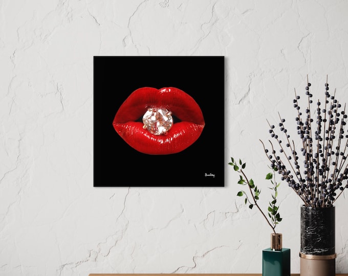 Diamond mouth poster I Lips I Canvas I Sexy