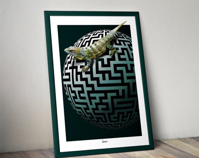 Poster lizard I animals I maze I lizard