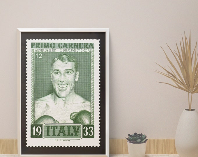 Boxing poster PRIMO CARNERA 1933 I Boxing I Italy